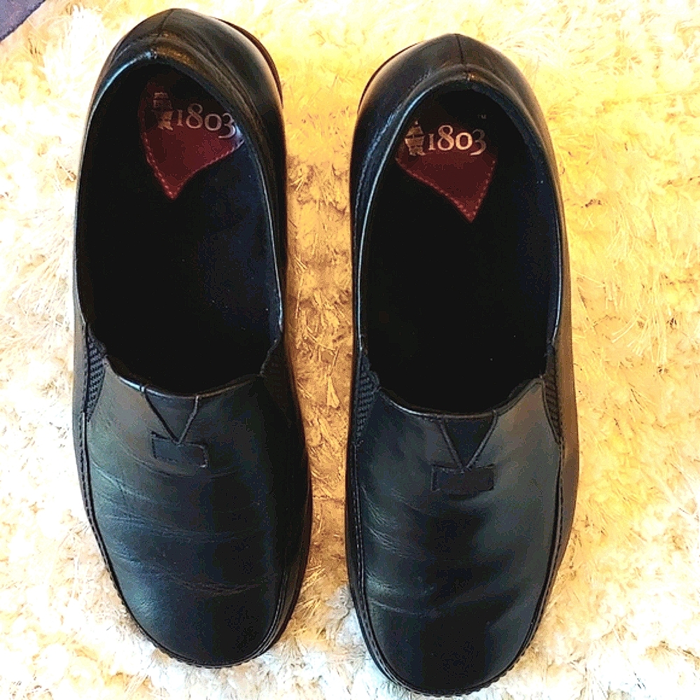 1803 Black Kitglove Leather Walking Shoe - Picture 2 of 6